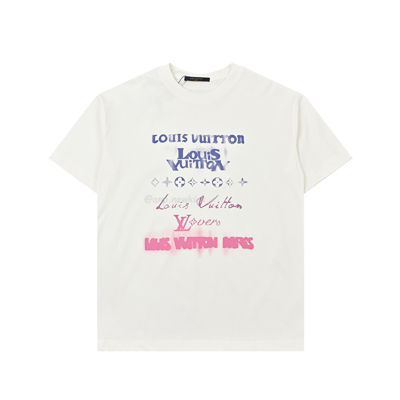 Louis Vuitton Top Logo Letter Short Sleeve T Shirt (2) - newkick.cc